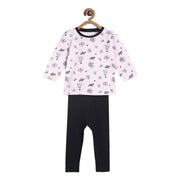 Pack of 2 top and bottom set - pink for 0-3 Months