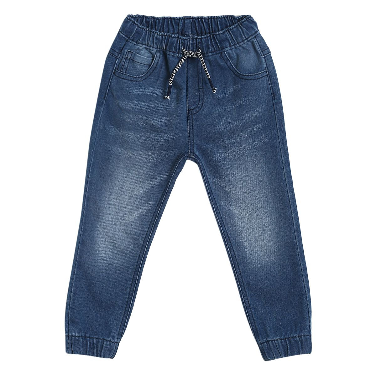 Pack of 1 jogger denim pant - denim blue for 3-6 Months