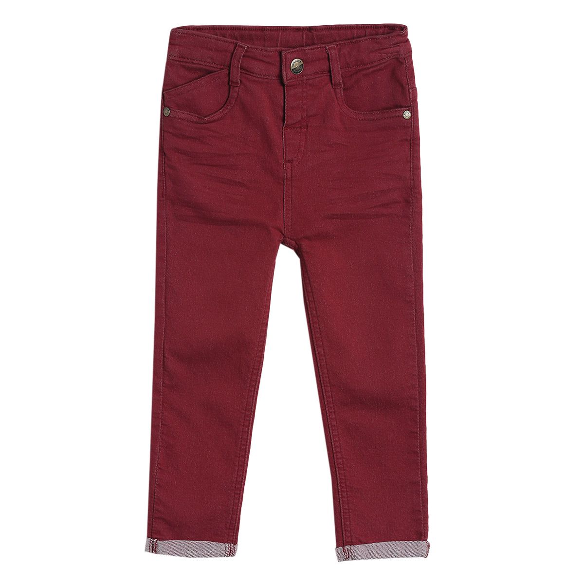 Pack of 1 coloured denim pant - red for 3-6 Months