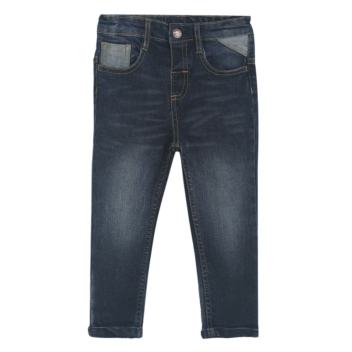 Pack of 1 denim pant - dark denim blue for 3-6 Months