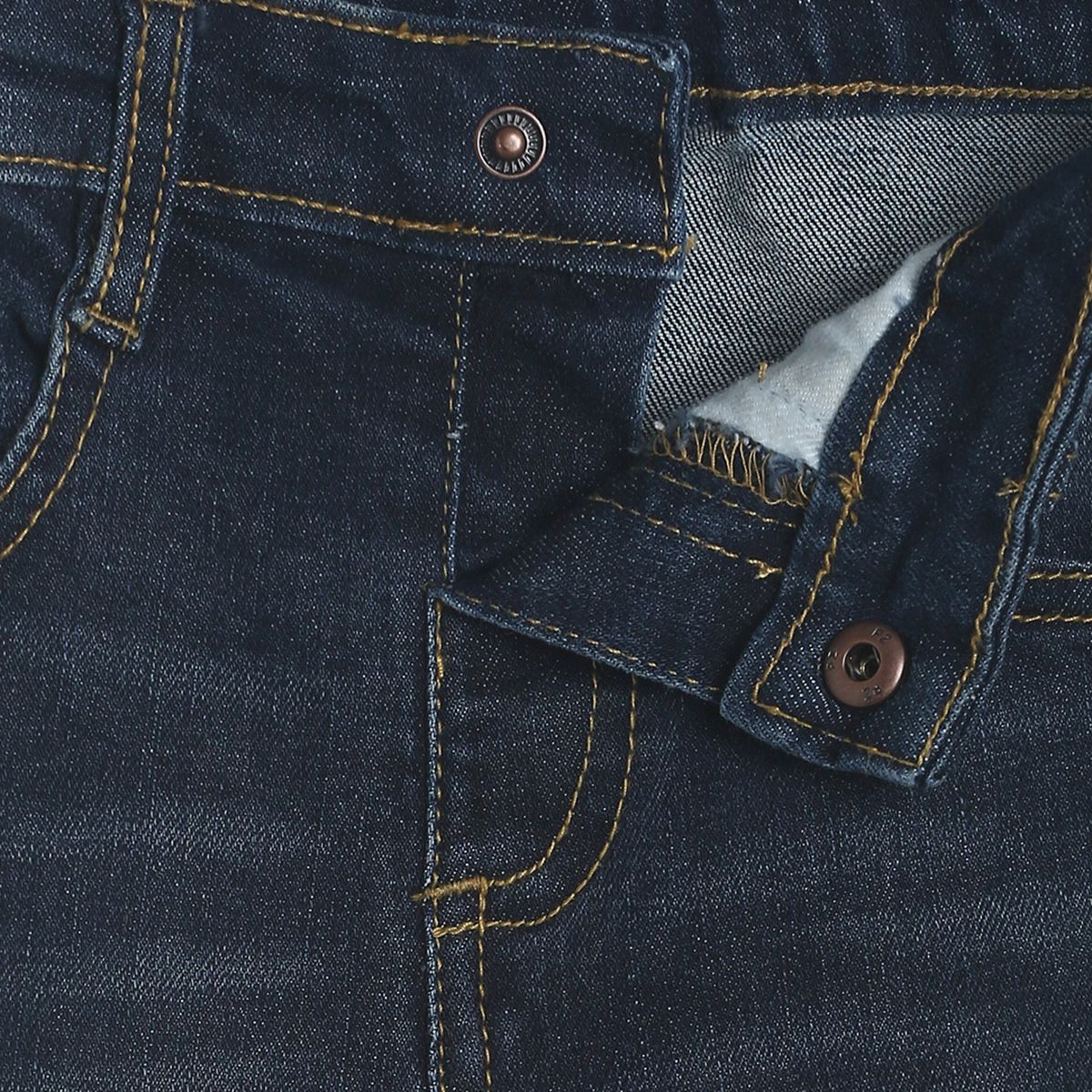 Pack of 1 denim pant - dark denim blue for 3-6 Months