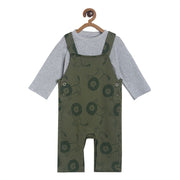 Pack of 2 dungaree set - olive for 3-6 Months