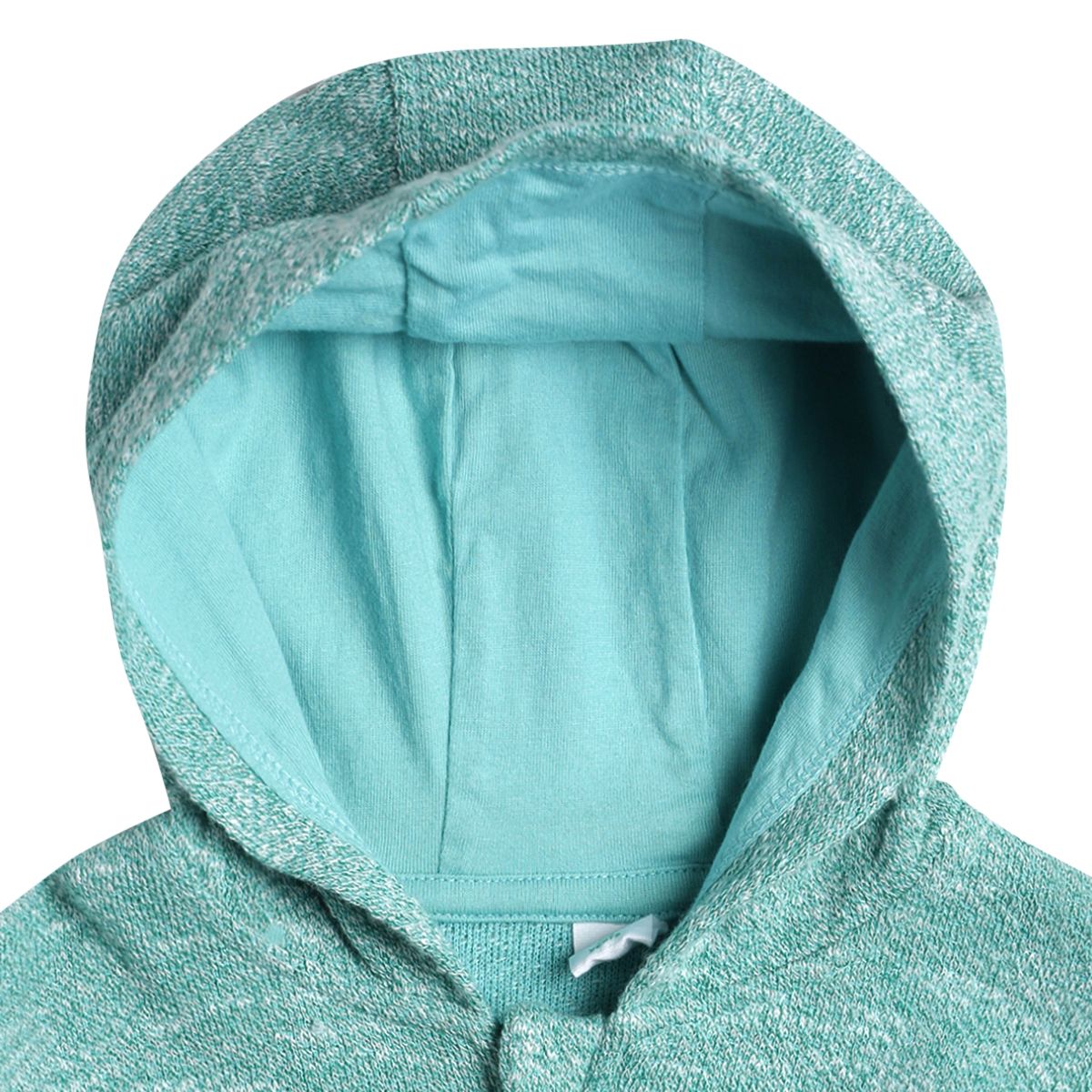 Baby Boys Green Cotton Hooded Sweatshirt Full Sleeve Regular Fit Casual Wear Jacket