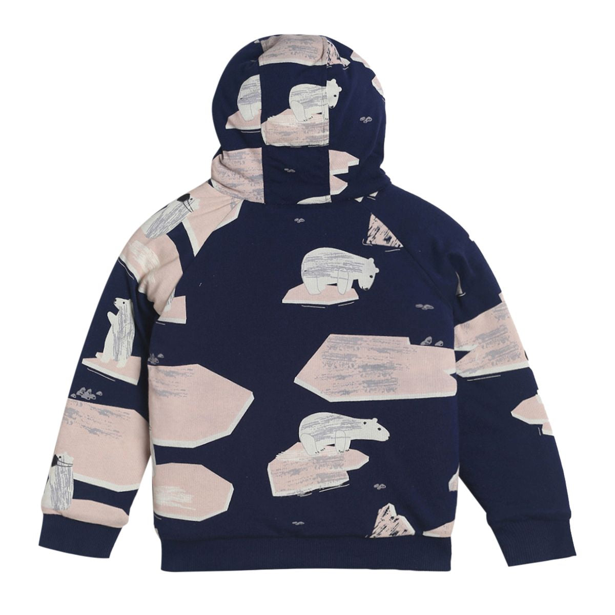 Pack of 1 knit hooded jacket - navy for 3-6 Months