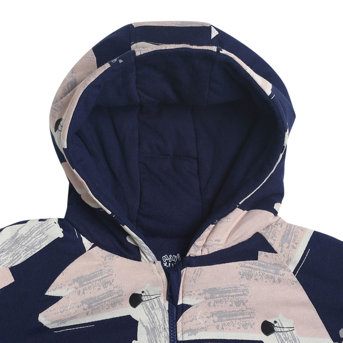 Pack of 1 knit hooded jacket - navy for 3-6 Months