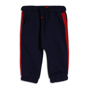 Baby Boys Navy Cotton Jogger Pants Regular Fit Casual Kids Bottomwear