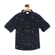 Pack of 1 woven shirt - navy for 3-6 Months