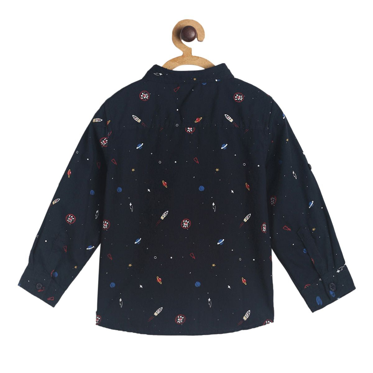 Pack of 1 woven shirt - navy for 3-6 Months