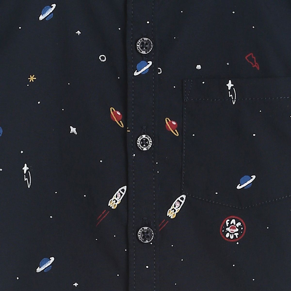 Pack of 1 woven shirt - navy for 3-6 Months