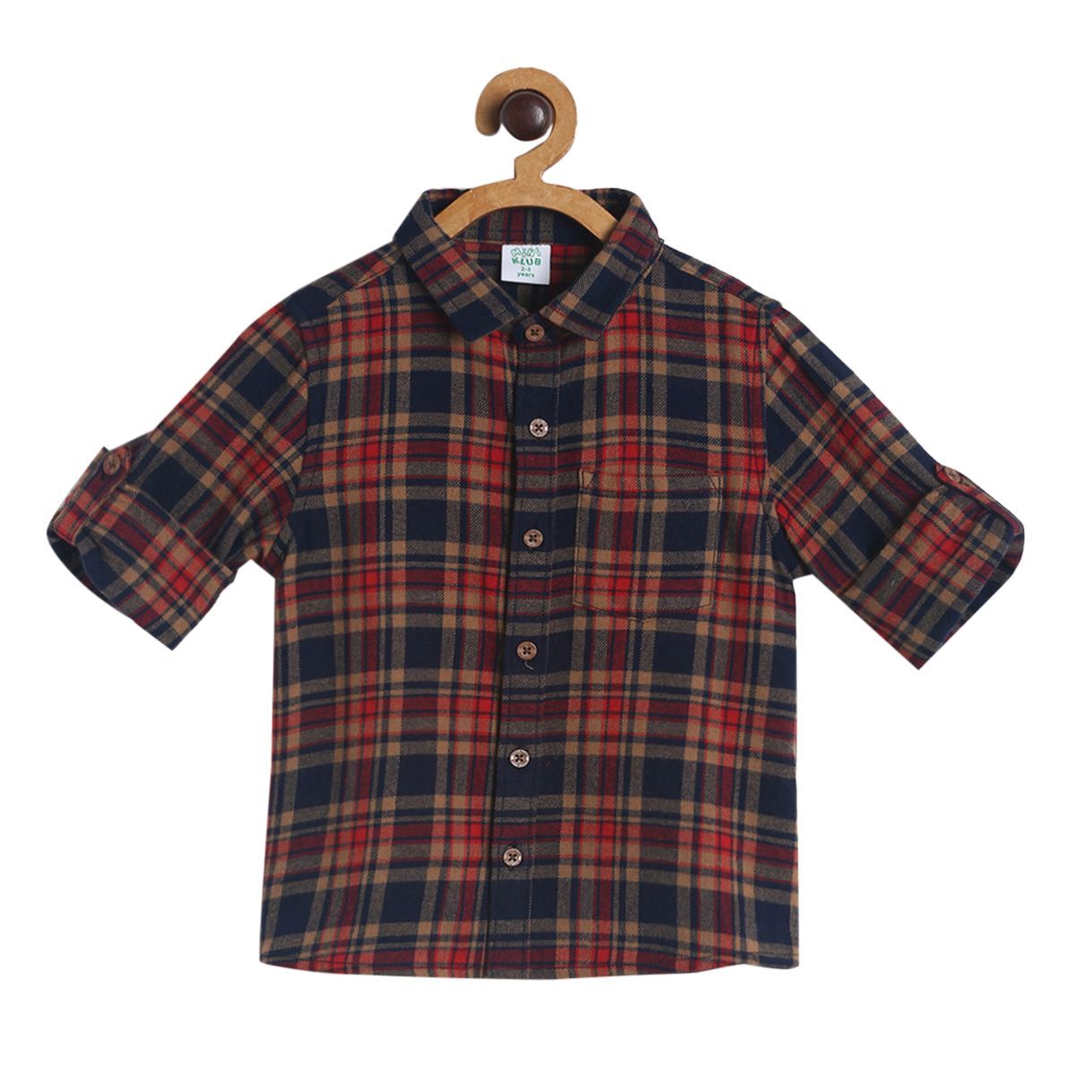 Pack of 1 woven shirt - brown for 3-6 Months