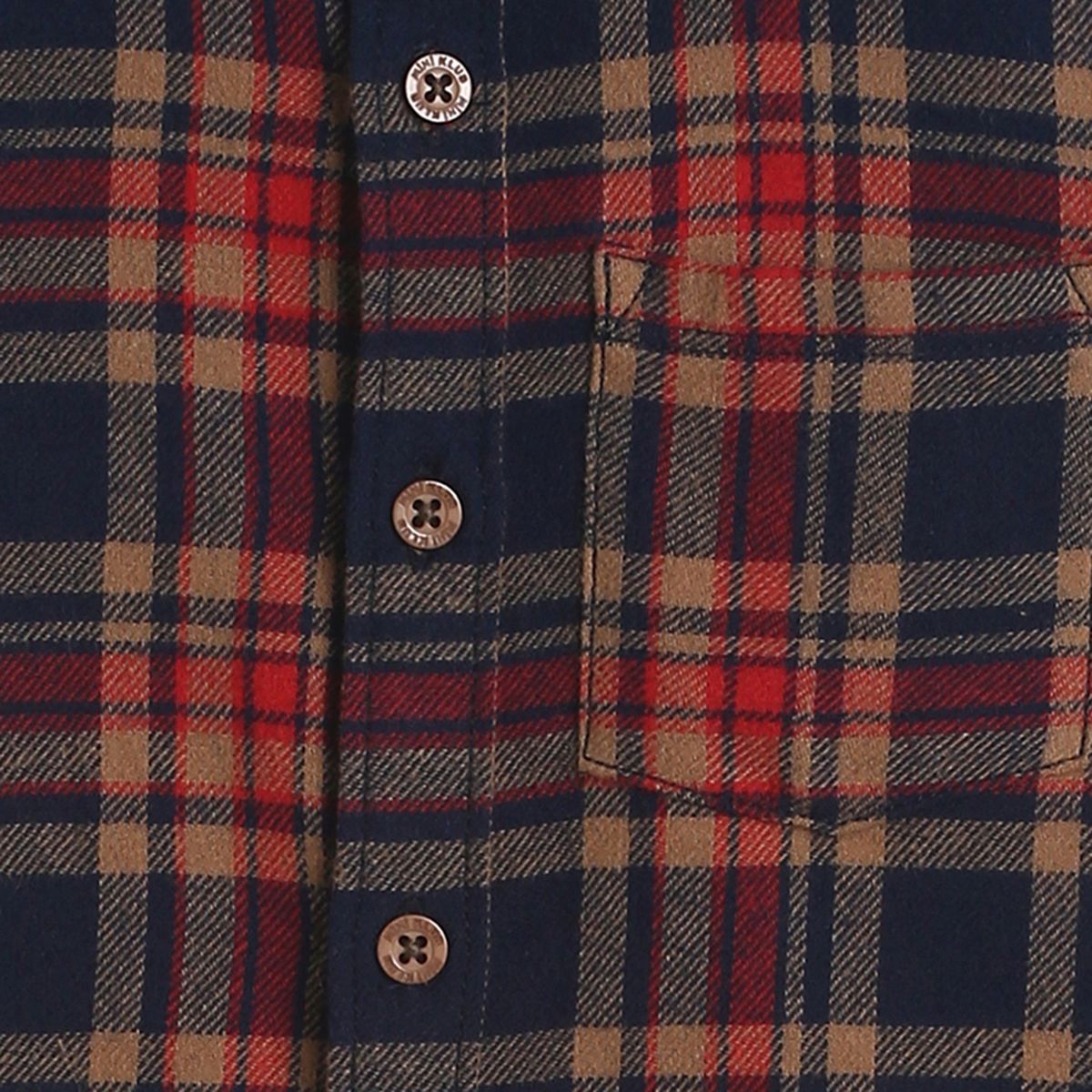 Pack of 1 woven shirt - brown for 3-6 Months