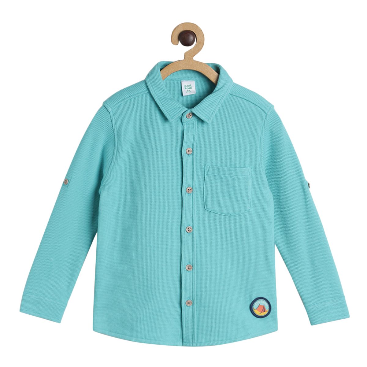 Pack of 1 knit shirt - blue for 3-6 Months