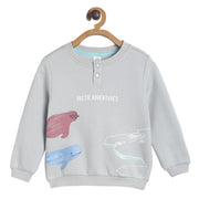 Pack of 1 knit sweat shirt - grey for 3-6 Months