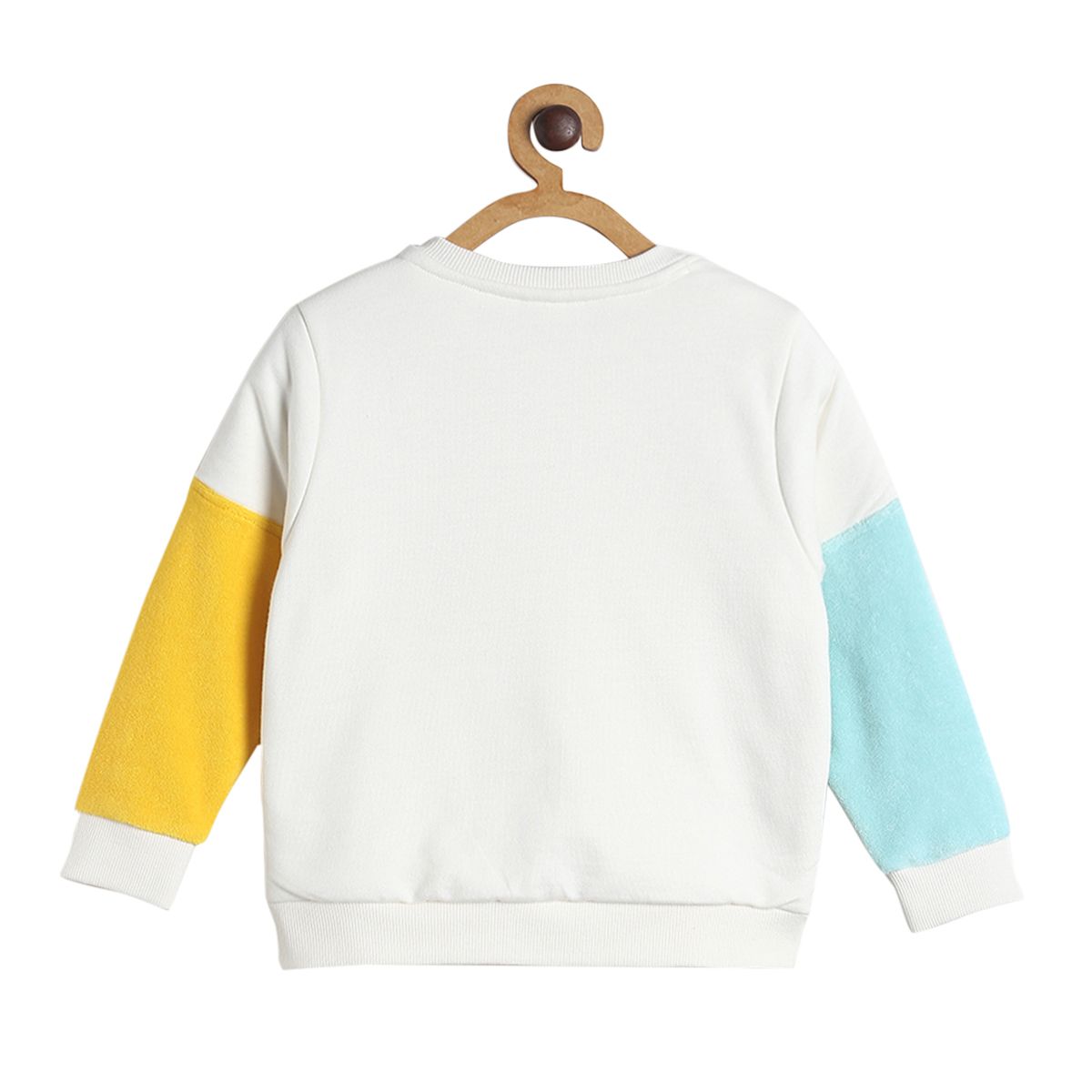 Boys Colour Block Sweatshirt, Marshmallow
