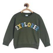 Pack of 1 knit sweat shirt - bronze green for 3-6 Months