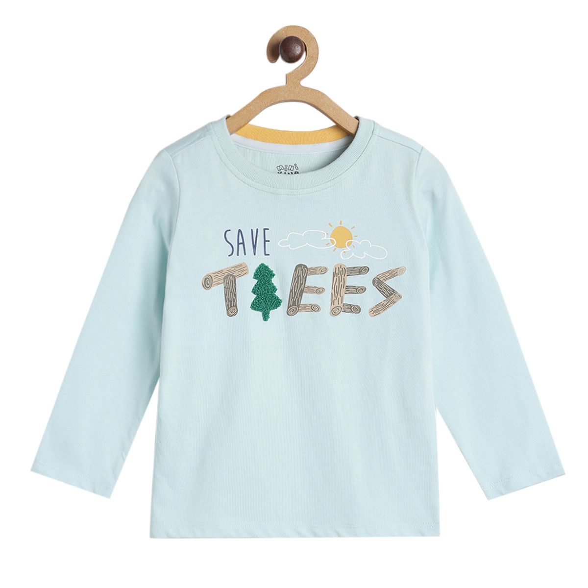 Pack of 1 knit t-shirt - blue for 3-6 Months