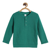 Pack of 1 henley  t-shirt - green for 3-6 Months