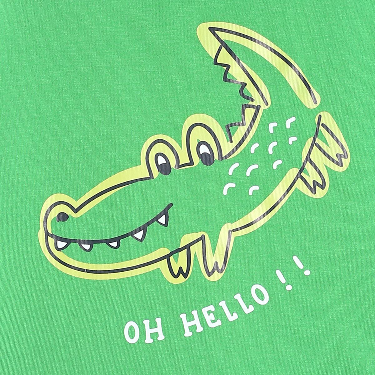 Pack of 1 knit t-shirt - green for 3-6 Months