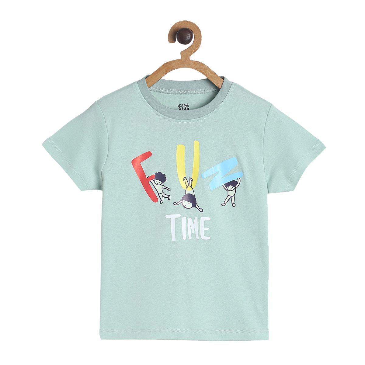 Pack of 1 knit t-shirt - light green for 3-6 Months