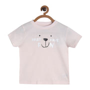Pack of 1 knit t-shirt - light pink for 3-6 Months