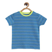 Pack of 1 knit t-shirt - blue for 3-6 Months