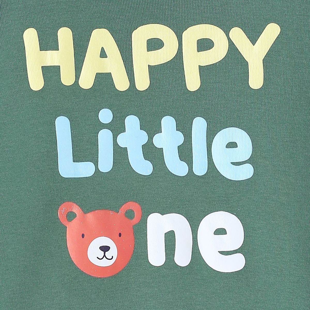 Pack of 1 knit t-shirt - olive for 3-6 Months