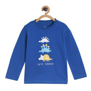 Pack of 1 knit t-shirt - blue for 3-6 Months