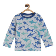 Pack of 1 knit t-shirt - grey for 3-6 Months