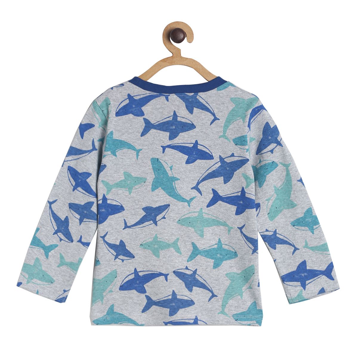 Pack of 1 knit t-shirt - grey for 3-6 Months