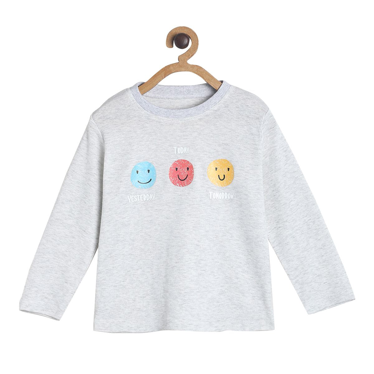 Pack of 1 knit t-shirt - grey for 3-6 Months