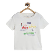 Pack of 1 knit t-shirt - marshmallow for 3-6 Months