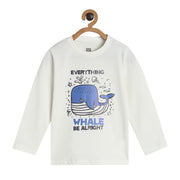 Pack of 1 knit t-shirt - offwhite for 3-6 Months