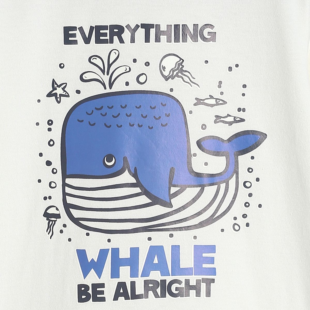 Pack of 1 knit t-shirt - offwhite for 3-6 Months