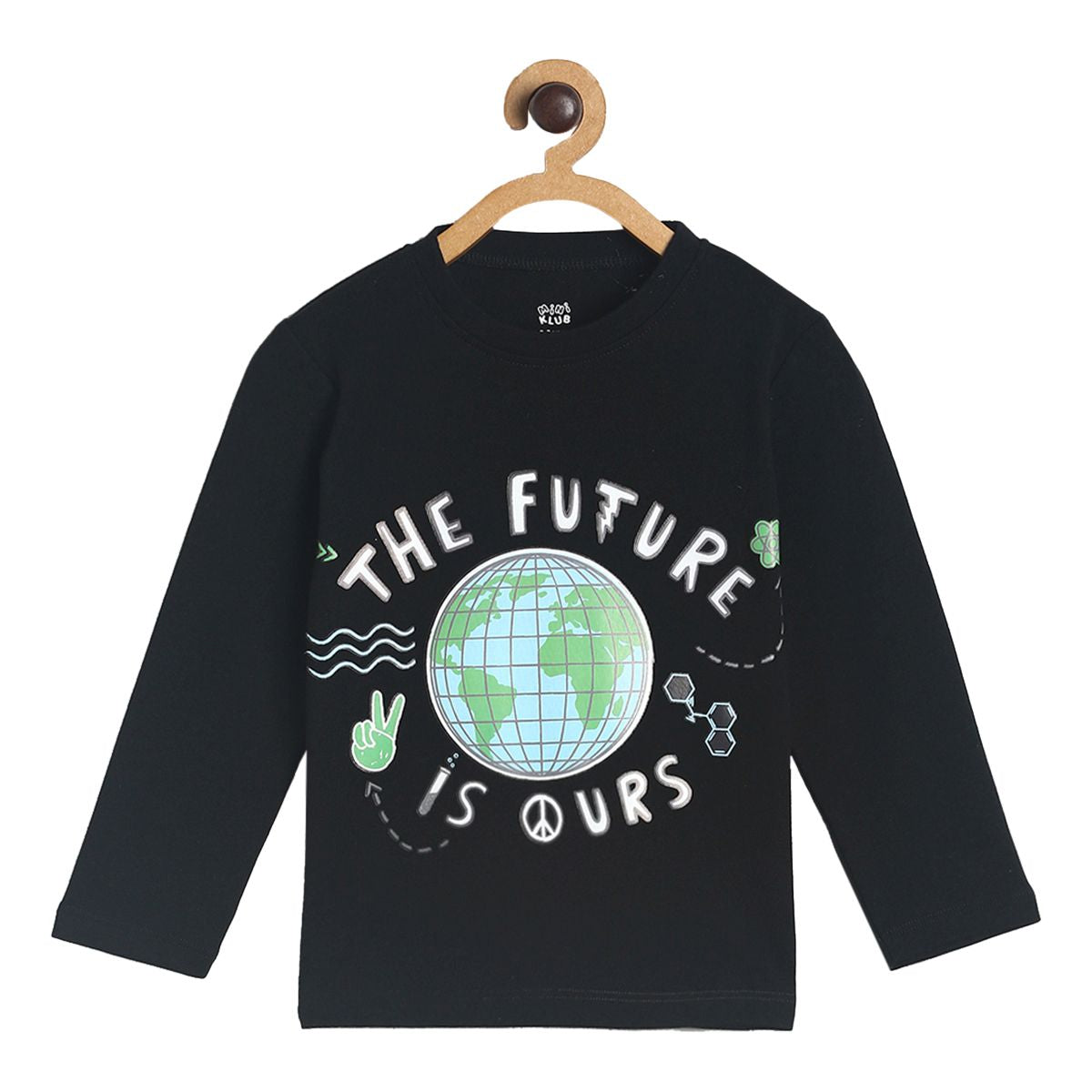 Pack of 1 knit t-shirt - black for 3-6 Months