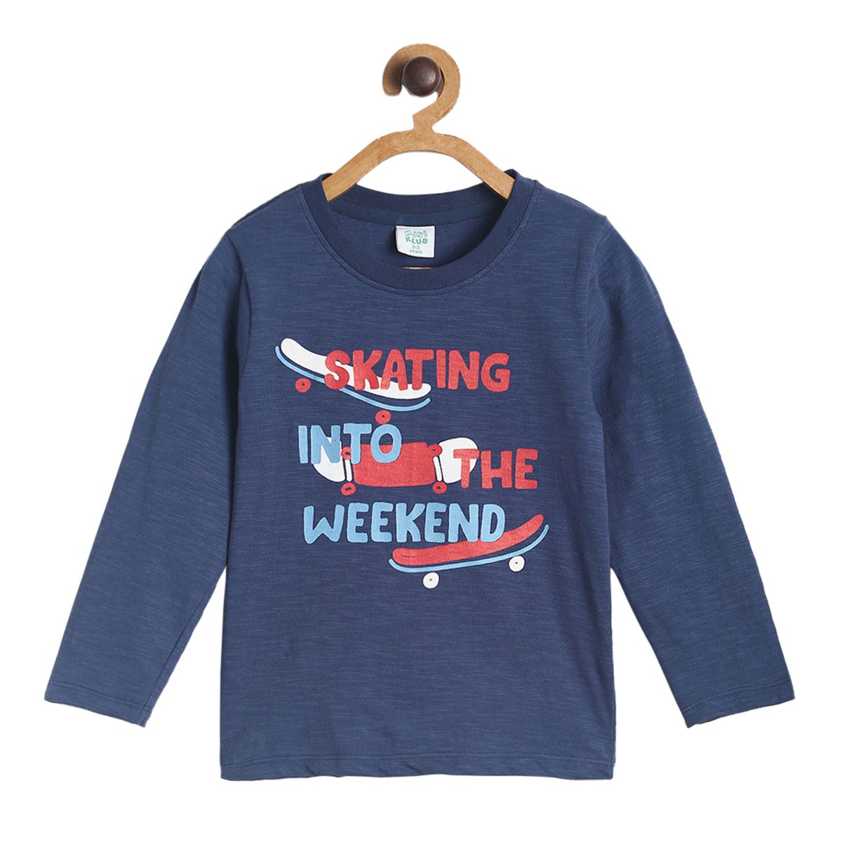 Pack of 1 knit t-shirt - blue for 3-6 Months