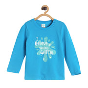 Pack of 1 knit t-shirt - navy for 3-6 Months