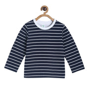 Pack of 1 knit t-shirt - black for 3-6 Months