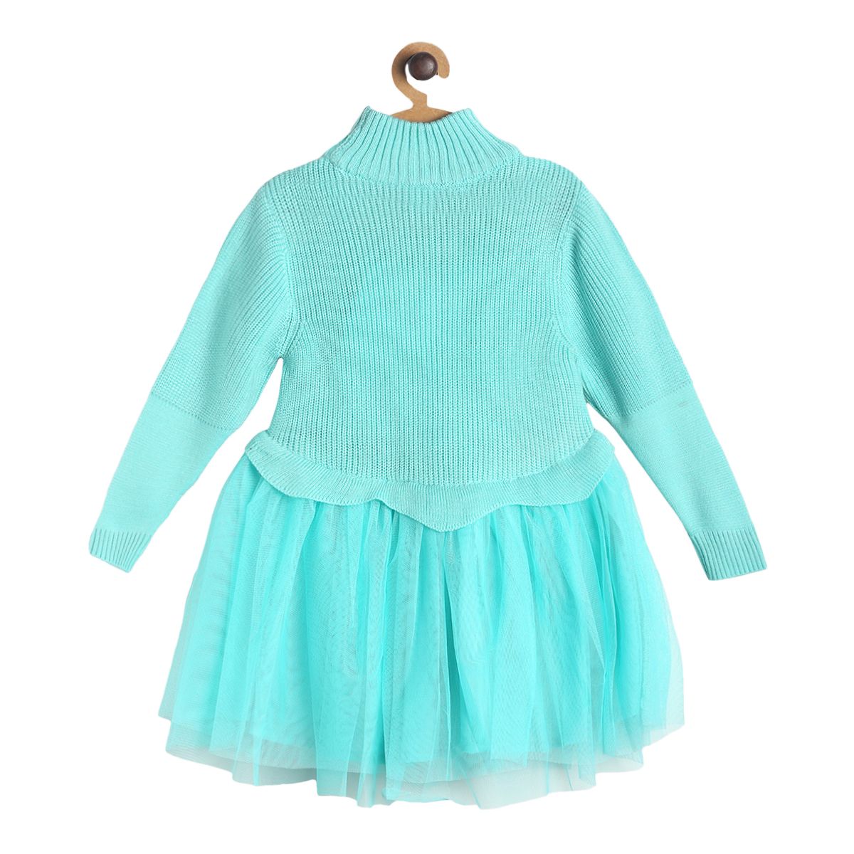 Pack of 1 sweater dress - aqua for 3-6 Months
