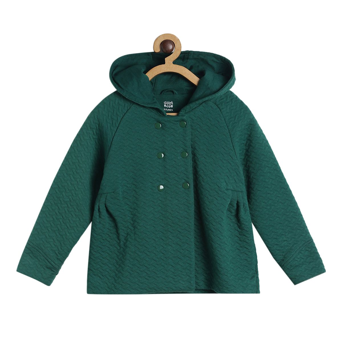 Pack of 1 knit hooded jacket - green for 3-6 Months