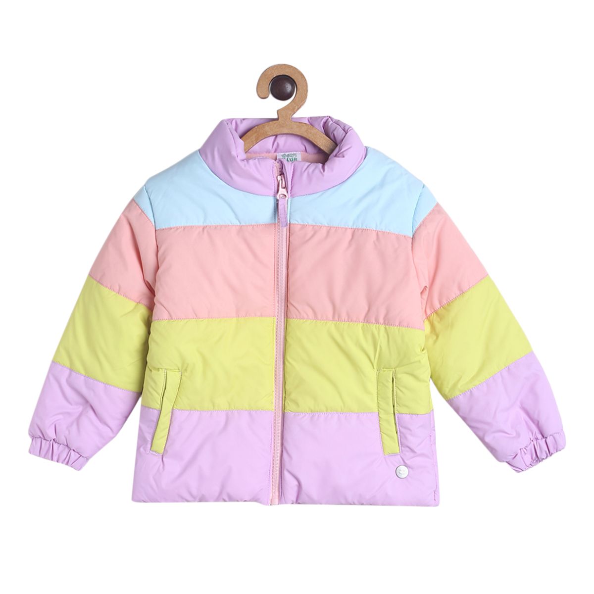 Pack of 1 winter jacket - baby pink & light purple for 3-6 Months