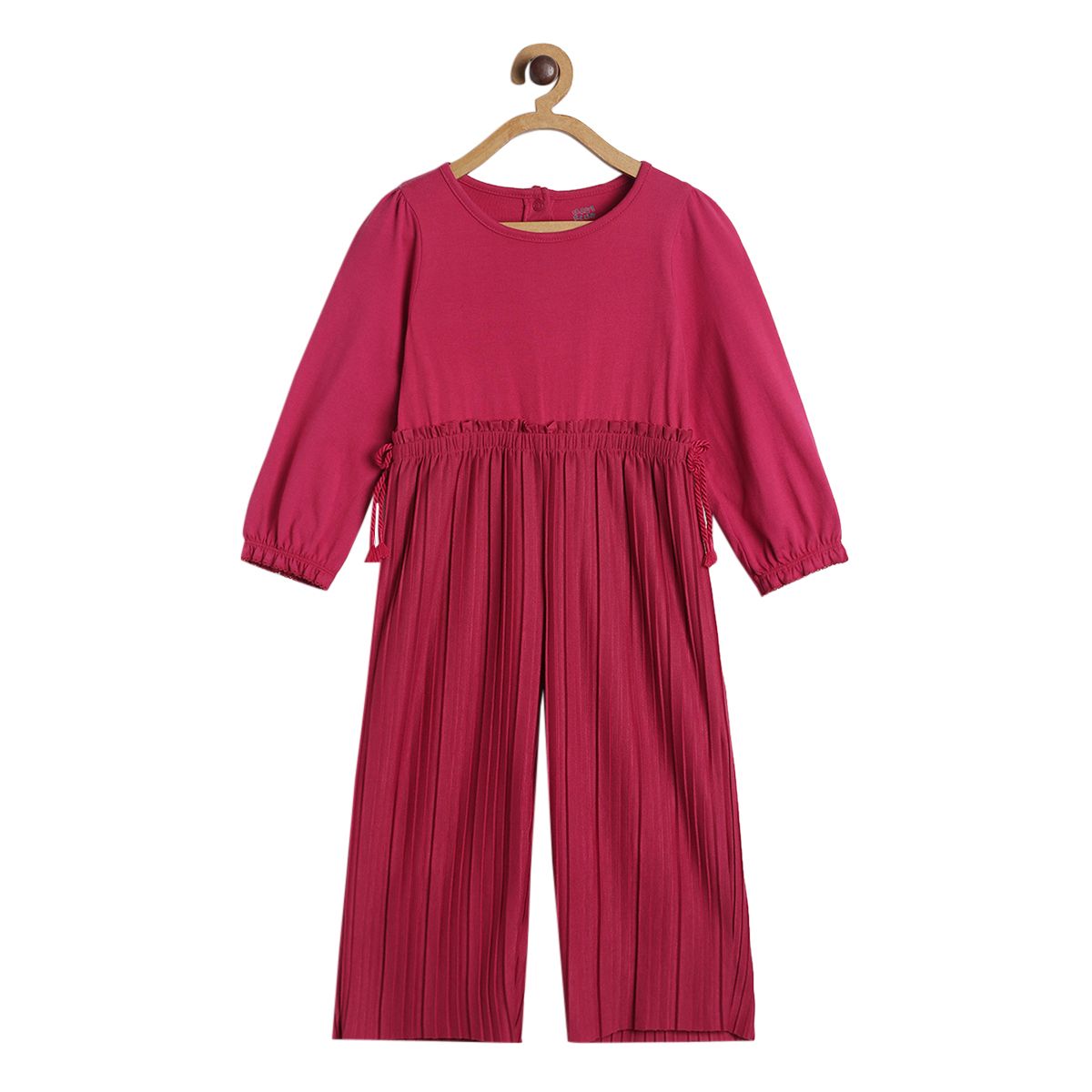Pack of 1 knit jumpsuit - maroon for 12-18 Months