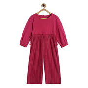 Pack of 1 knit jumpsuit - maroon for 12-18 Months