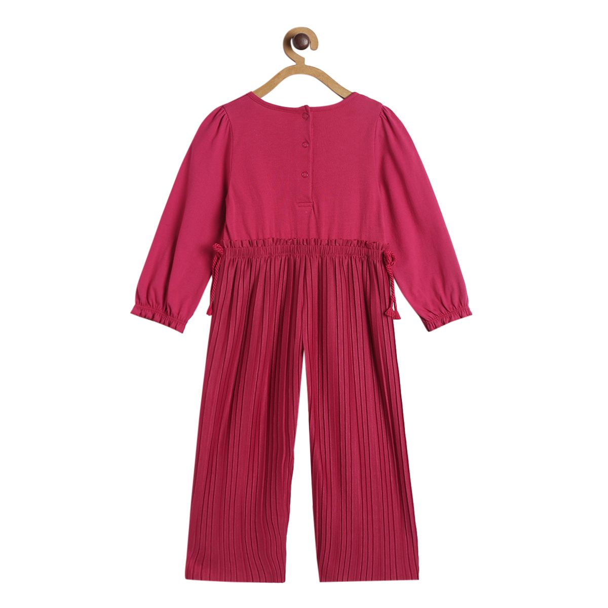 Pack of 1 knit jumpsuit - maroon for 12-18 Months