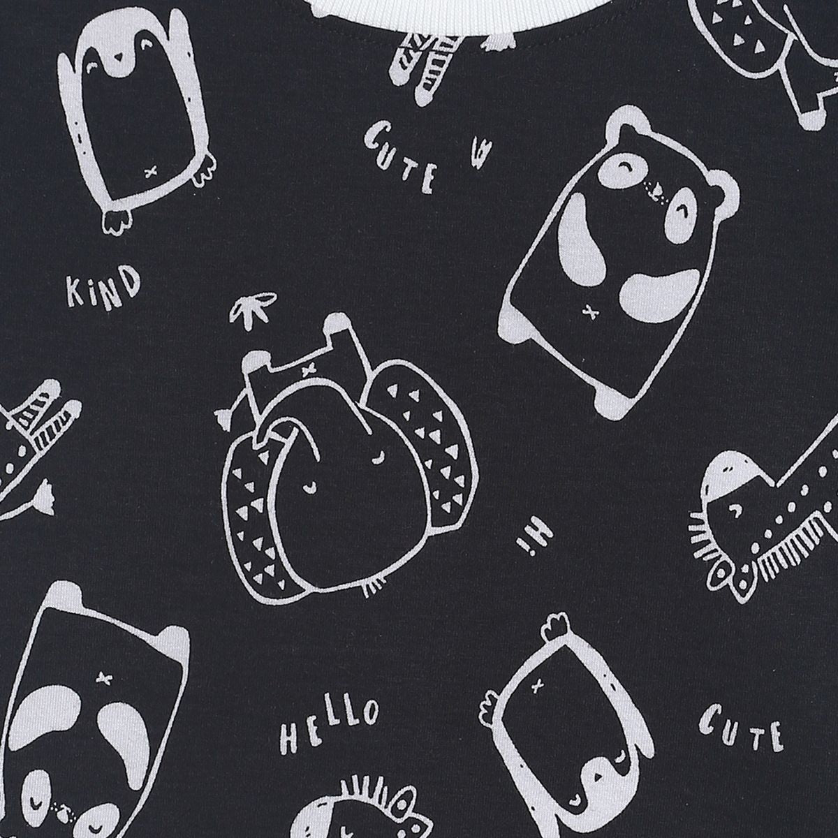 Pack of 1 knit top - black for 3-6 Months