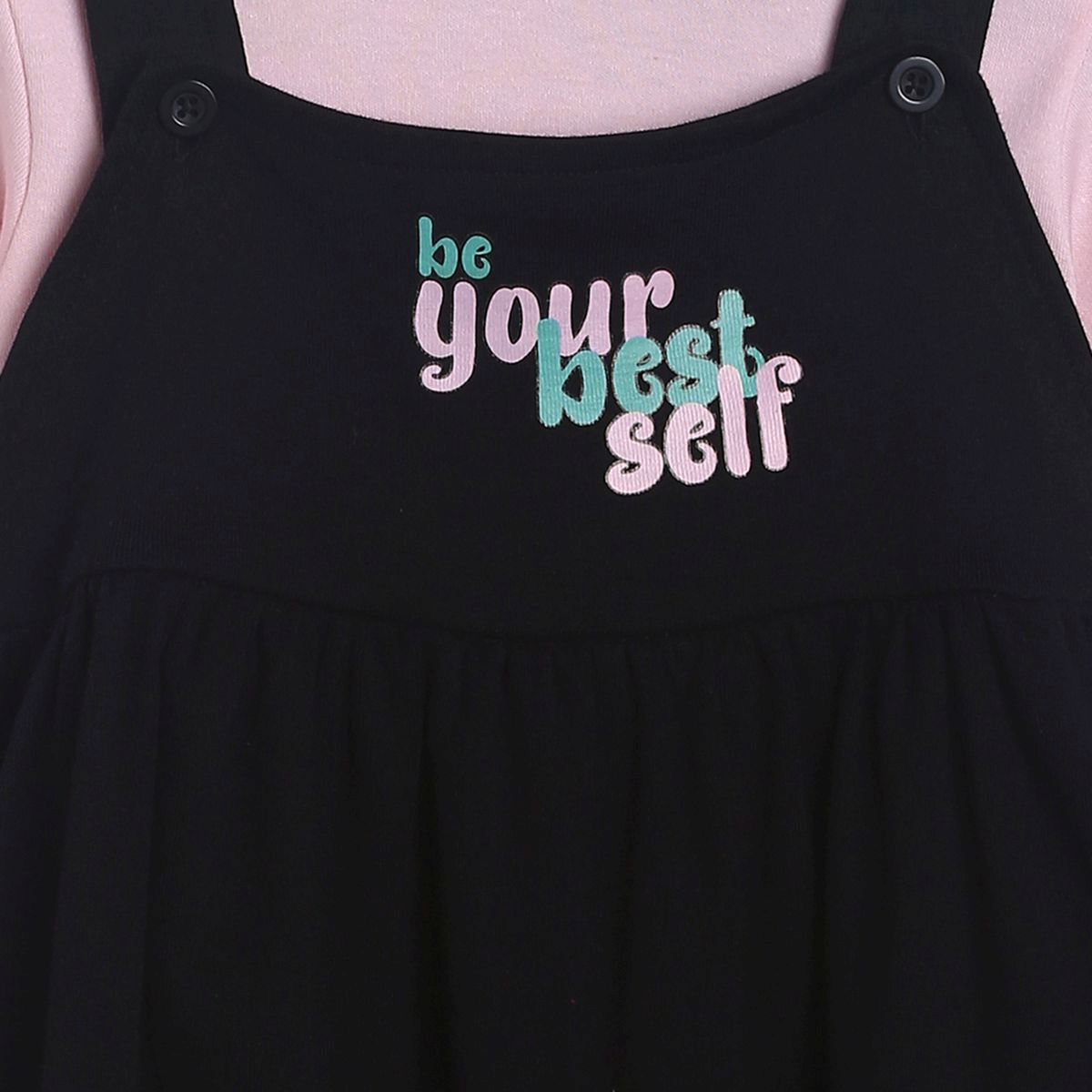 Pack of 2 pinny set - black for 3-6 Months
