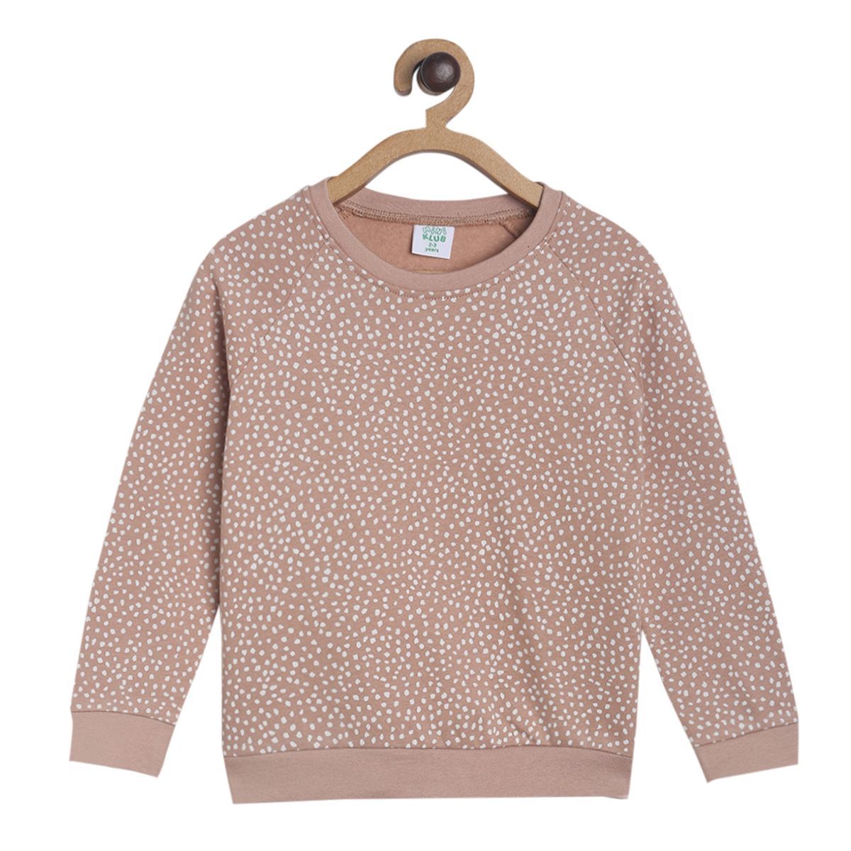 Pack of 1 knit sweat shirt - beige for 3-6 Months