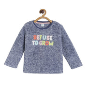 Pack of 1 knit sweat shirt - blue for 3-6 Months