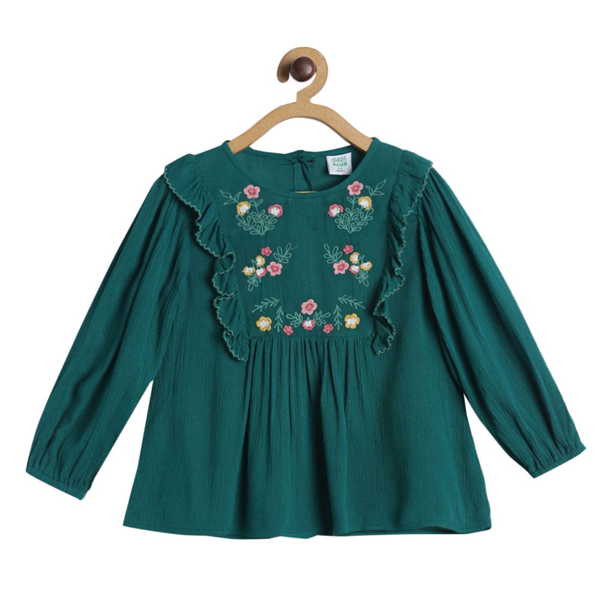 Pack of 1 woven top - green for 3-6 Months