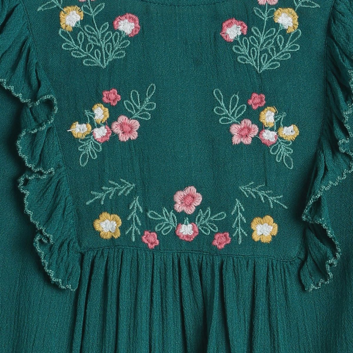 Pack of 1 woven top - green for 3-6 Months