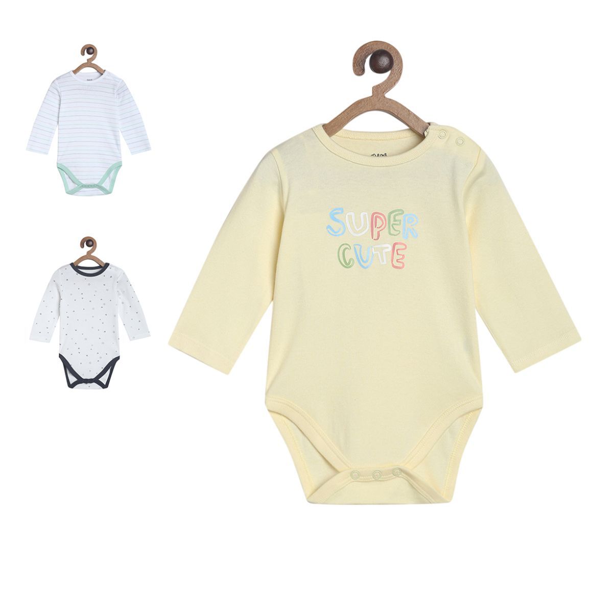 Pack of 3 bodysuit - off white for New Born